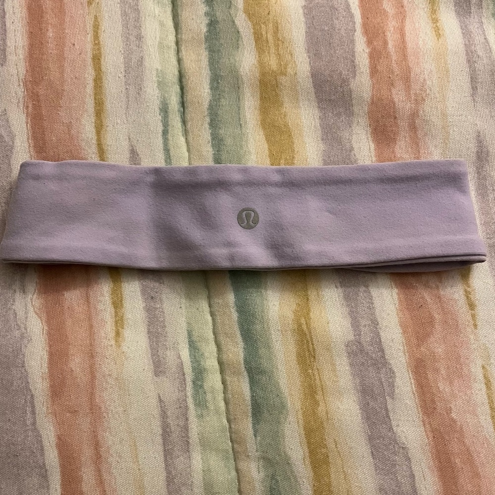 lululemon athletica Lavender Reflective Logo Headband
